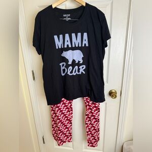 Mama Bear Pajamas 2X